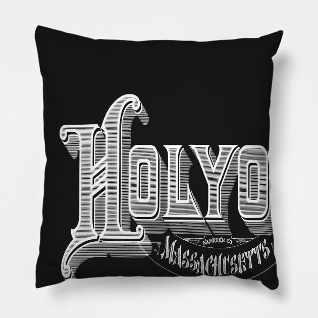 Vintage Holyoke, MA Pillow by DonDota