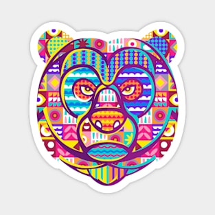 Bear Face Colorful Magnet