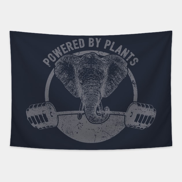 Powered By Plants Vegan Elephant Tapestry by yeoys