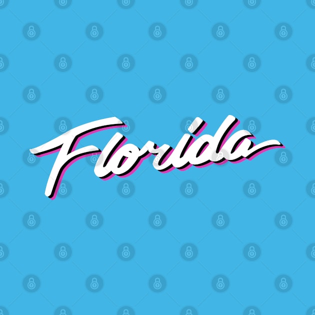 Florida Vice White by Fish & Cats Shop