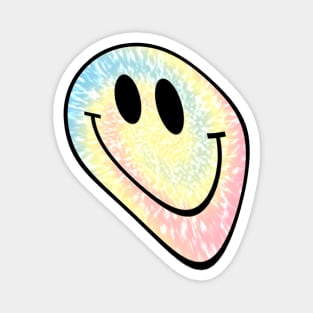 Trippy Psychedelic Smile Face Tie Dye Magnet