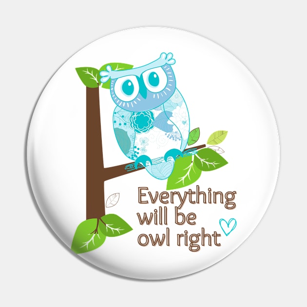 Blue owl Pin by Once Upon a Find Couture 