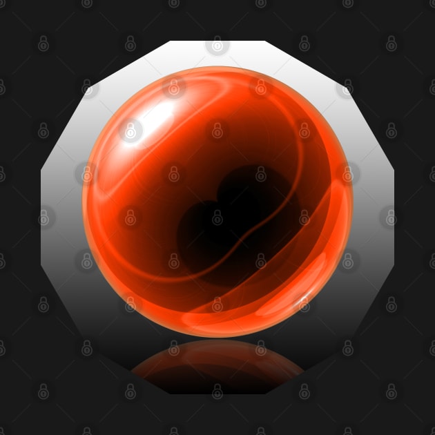 Orange Glass Orb by The Black Panther