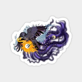 Raven Sky Folklore Magnet