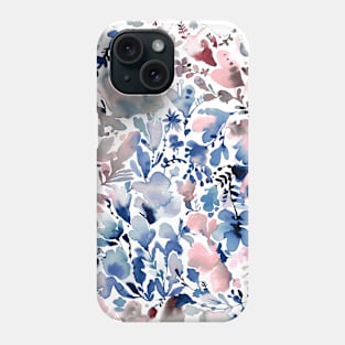 Magic flowers Navy pink Phone Case