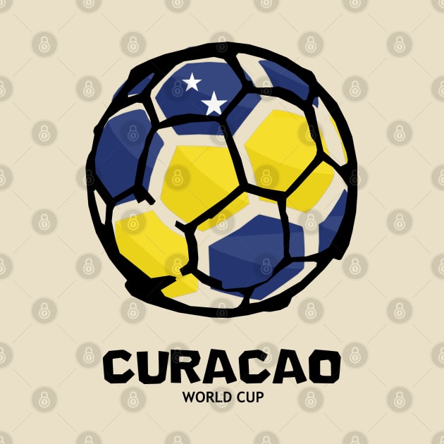 Curacao Football Country Flag by KewaleeTee