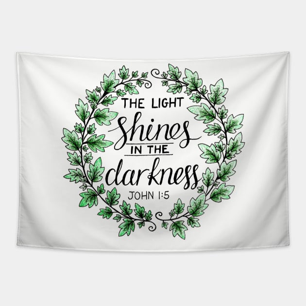 The Light Shines In The Darkness Tapestry by heroics