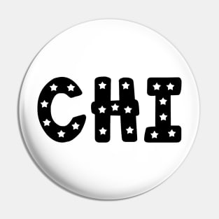 Chi Star Letters Pin