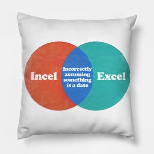 Incel Excel  /  Humorous Meme Design Pillow