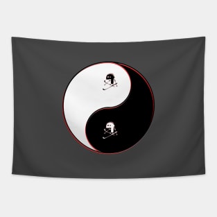 yin yang balance harmony design eastern philosophy skiing Tapestry