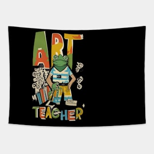 Art teacher funny cute victor design Tapestry