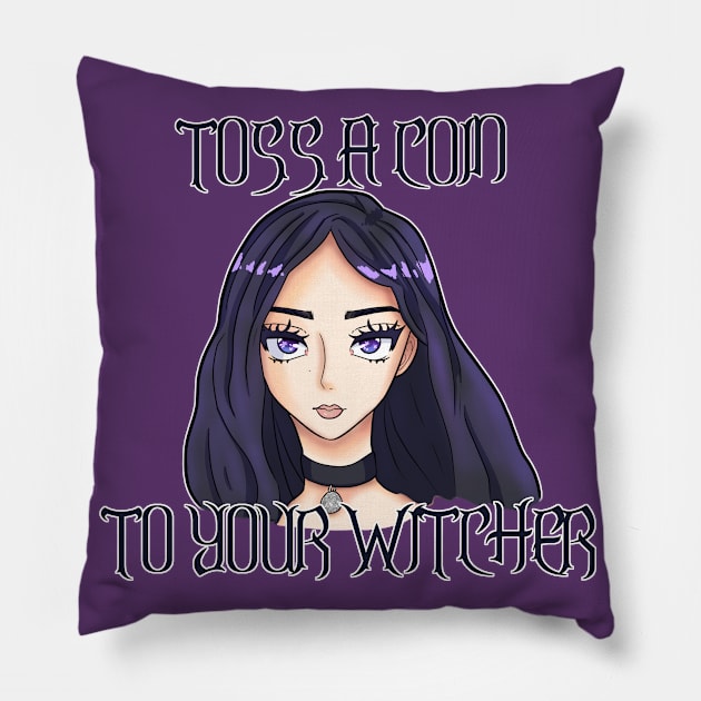 Toss A Coin To Your Witcher Pillow by Modeko