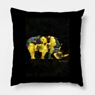 Rhino Floral Pillow