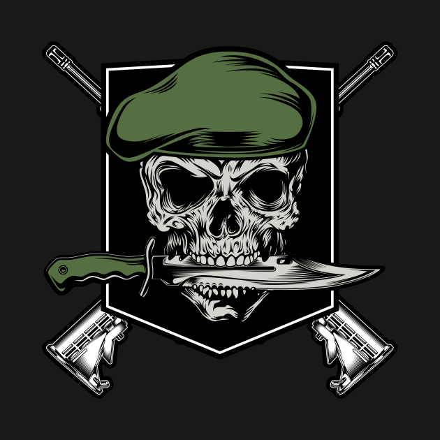 Discover Soldier Skull Army Emblem - Military - T-Shirt