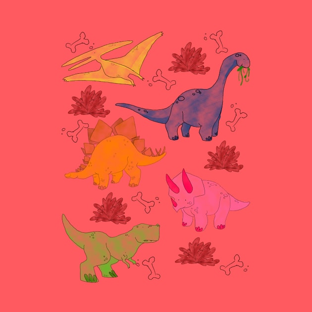 Dinos by Inktopodes