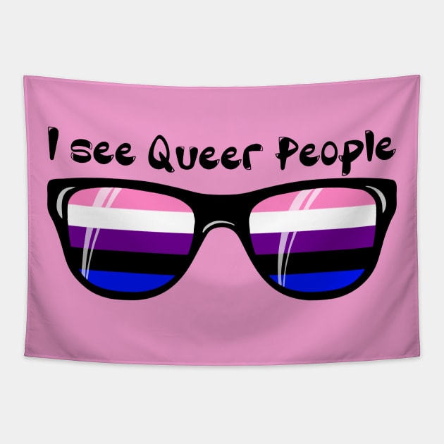 Genderfluid Sunglasses - Queer People Tapestry by Blood Moon Design