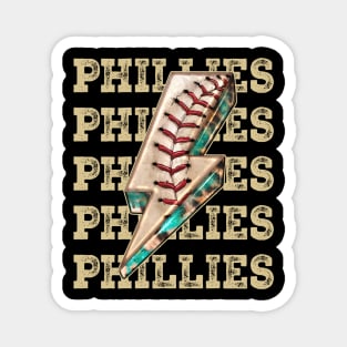 Aesthetic Design Phillies Gifts Vintage Styles Baseball Magnet