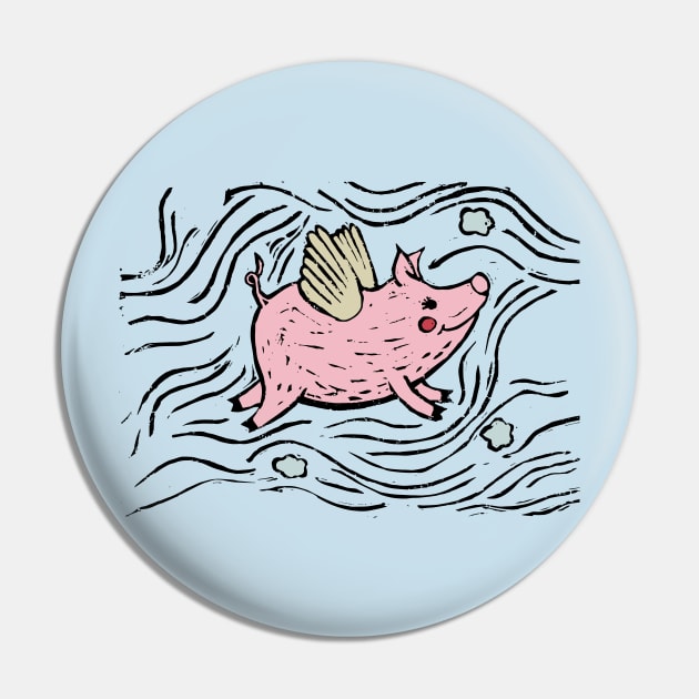 Flying Pig Pin by Jacqueline Hurd