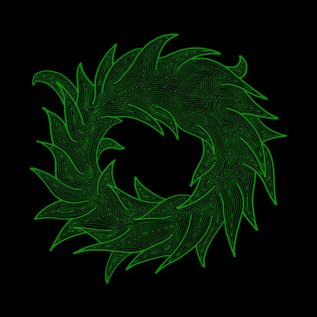 Wreath (green and black) by calenbundalas