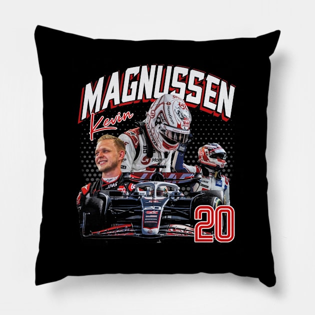 Kevin Magnussen Vintage Pillow by lavonneroberson