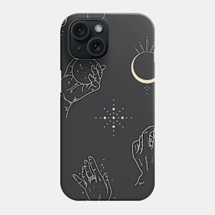 Magickal Celestial Design - Moon - Crystal Ball - Tarot Phone Case