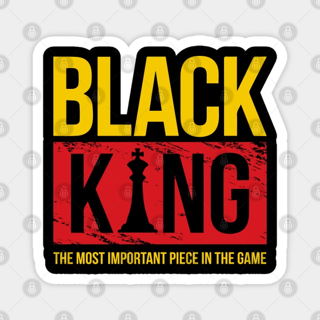 Black King Black History Month Gift For Men Magnet by BadDesignCo