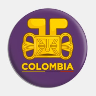 Ancient colombian indigenous golden representation of a rabbit Pin