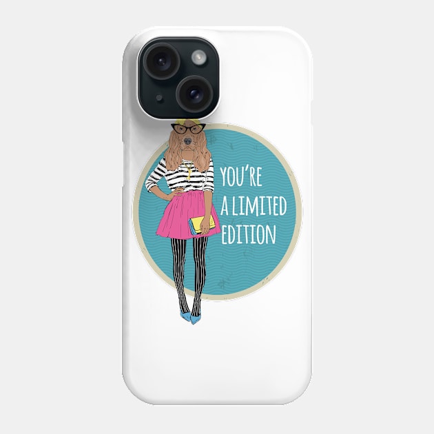 Female Irish Setter Wearing Pink Skirt Phone Case by Teesbakers