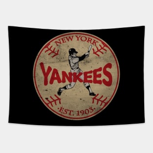 vintage NY yankees by mama Tapestry