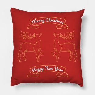 Merry Christmas and Happy new year Pillow