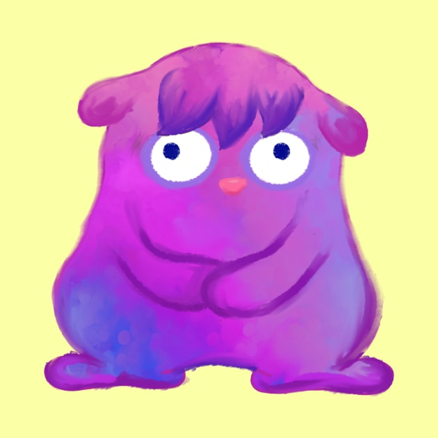 Cute Purple Monster Creature by AlondraHanley