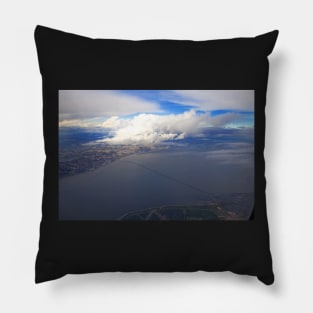 sky. lisbon and tagus river Pillow