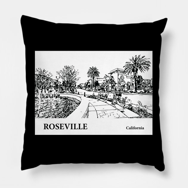 Roseville - California Pillow by Lakeric