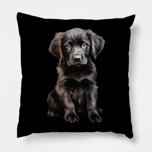 Puppy  Flat-Coated Retriever Pillow