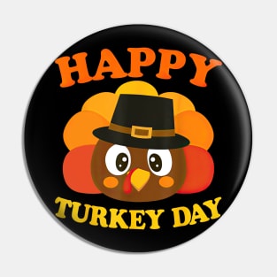 Happy Turkey Day Autumn Vibes Thanksgiving Pin