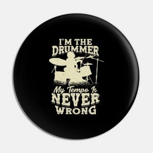 Drums Drumming Drummer Percussionist Gift Pin