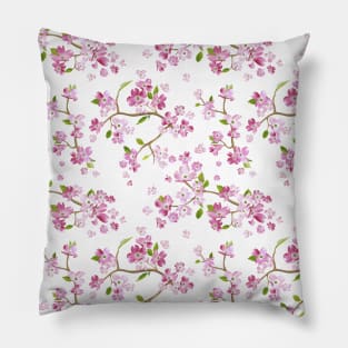 Watercolor Spring Flowers 3 Pillow