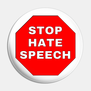 Stop Hate Speech Pin