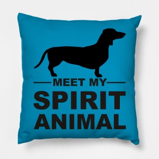 Meet my spirit animal - dachshund - black Pillow