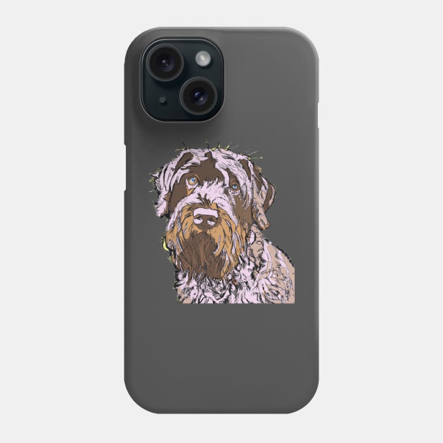 Wirehaired Pointing Griffons Pop Art - Dog Lover Gifts Phone Case by PawPopArt