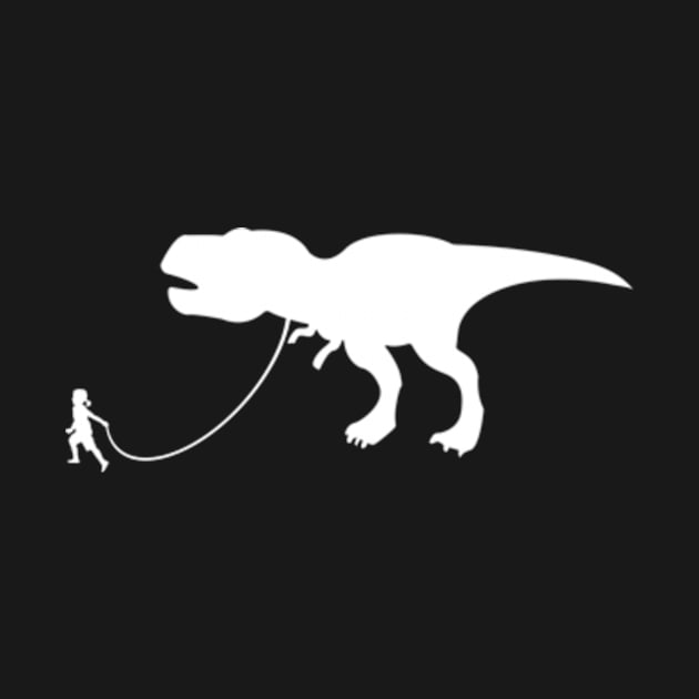 T-Rex Dinosaur Pet on Leash by larfly