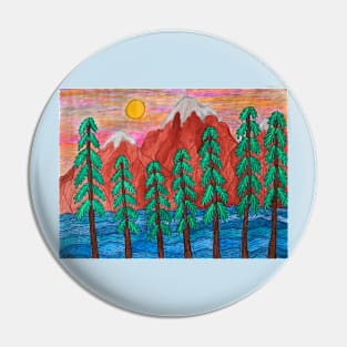 Mountain Scene Pin