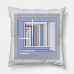 Blue Gray Serenity graphic design in pale tones Pillow