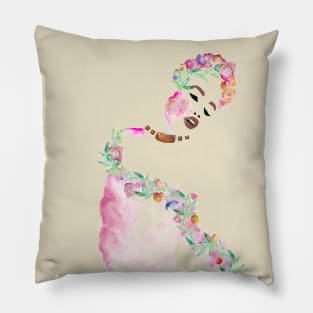 Flowered Woman Pillow