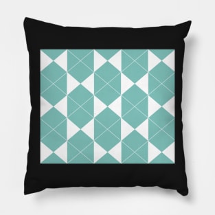 Abstract geometric pattern - blue and white. Pillow