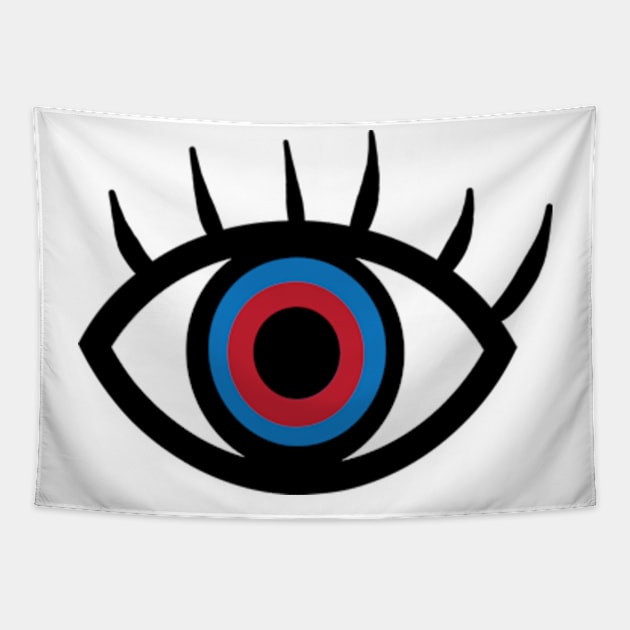 Red-Blueye Tapestry by Hamsa Merch