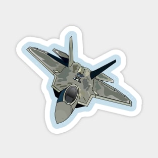 Fighter aircraft cartoon illustration Magnet