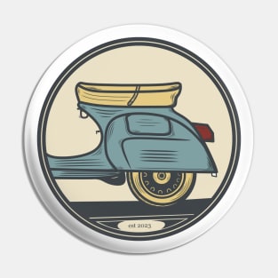 Old vespa motor scooter Pin