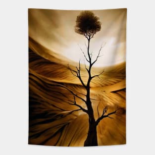 Lonely Desert Tree Tapestry