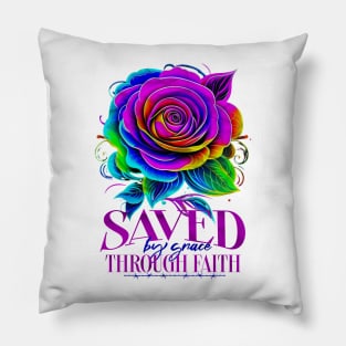 SAVED THROUGH FAITH Pillow